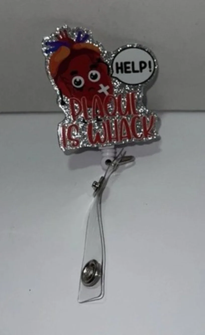 Dentist Plaque Is Whack Badge Holder Reel With Pull String